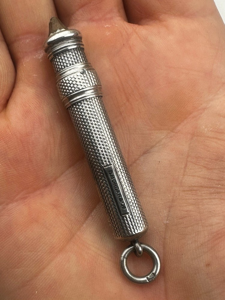 Antique ~ Solid Silver S.M & Co Silver Pencil Holder available Worldwide