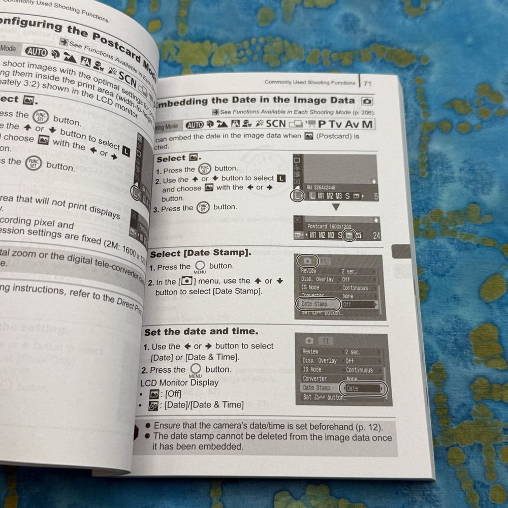 Canon Powershot A720 IS Digital Camera User Guide Instruction Manual & Print