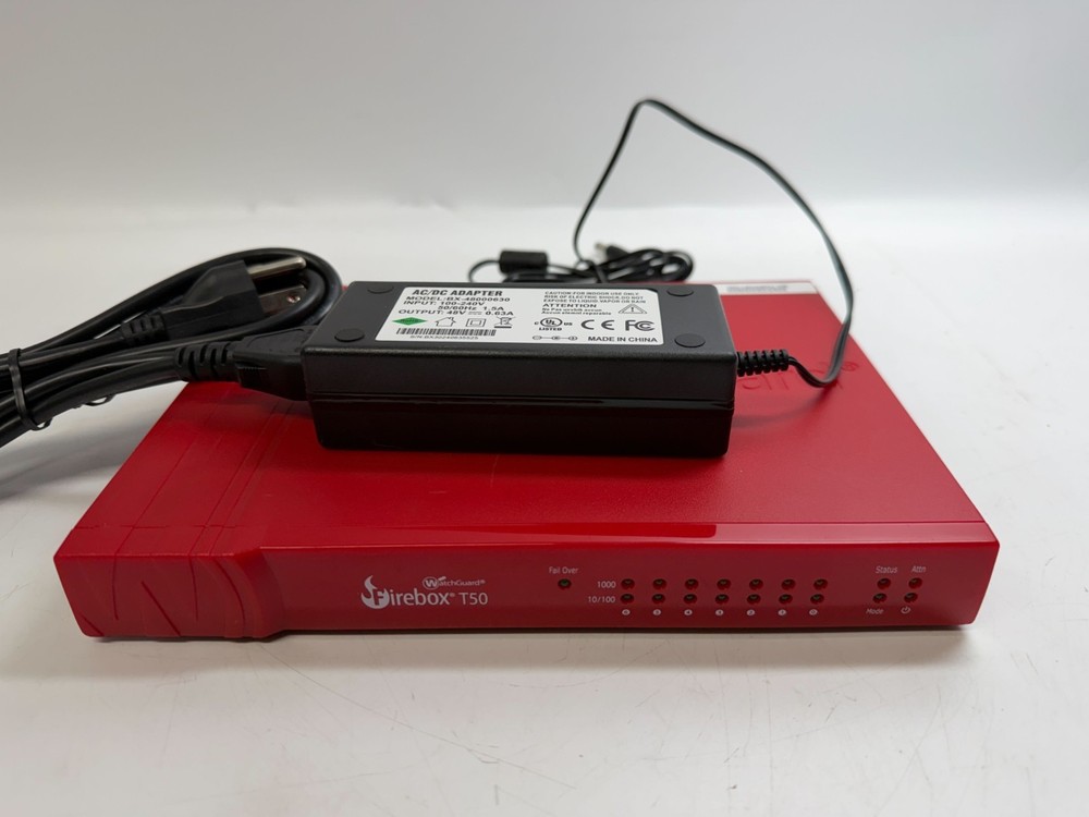 WatchGuard Firebox T50-W Hardware Network Security Firewall Appliance (BS5AE7W)