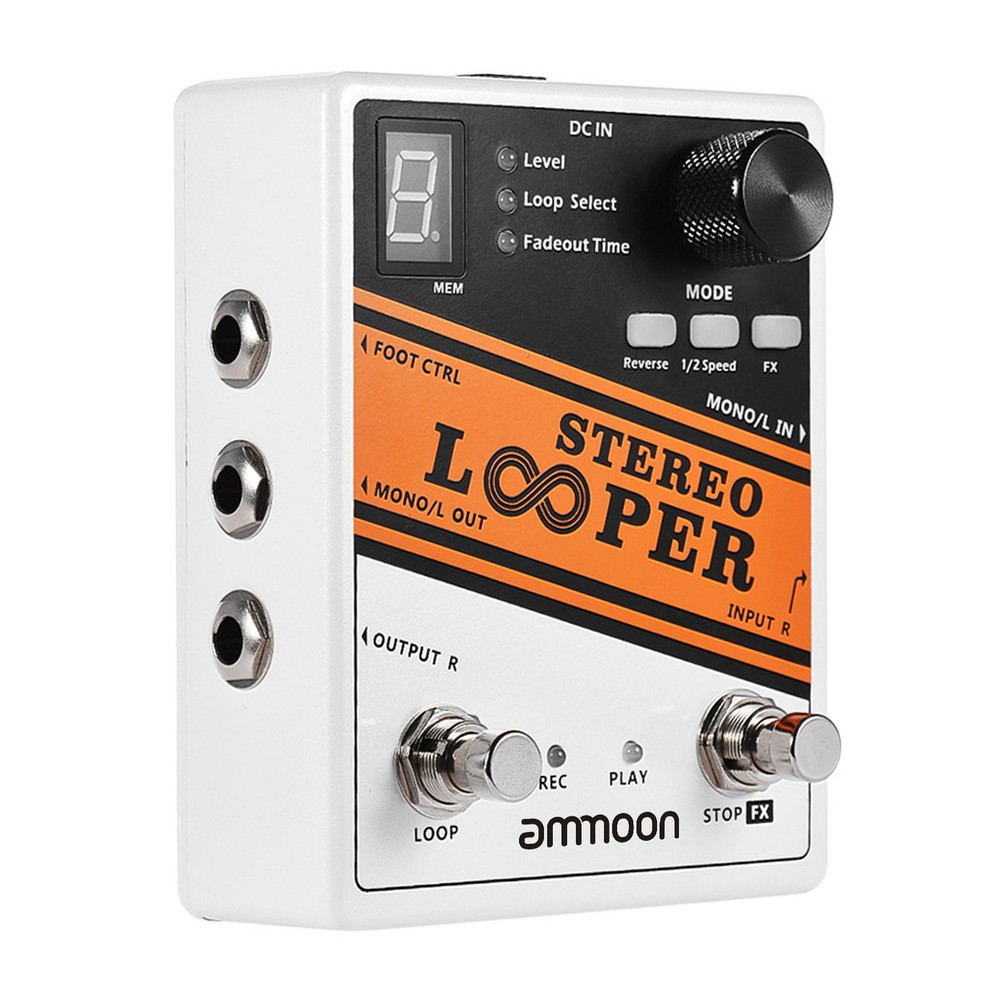 Stereo Looper Loop Record Guitar Effect Pedal for Practice Live Performance V7S6