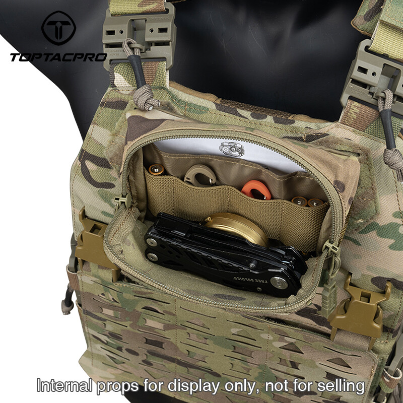 TOPTACPRO Tactical MOLLE Pouch Accessory Pouch Chest Storage Admin Panel Sundry