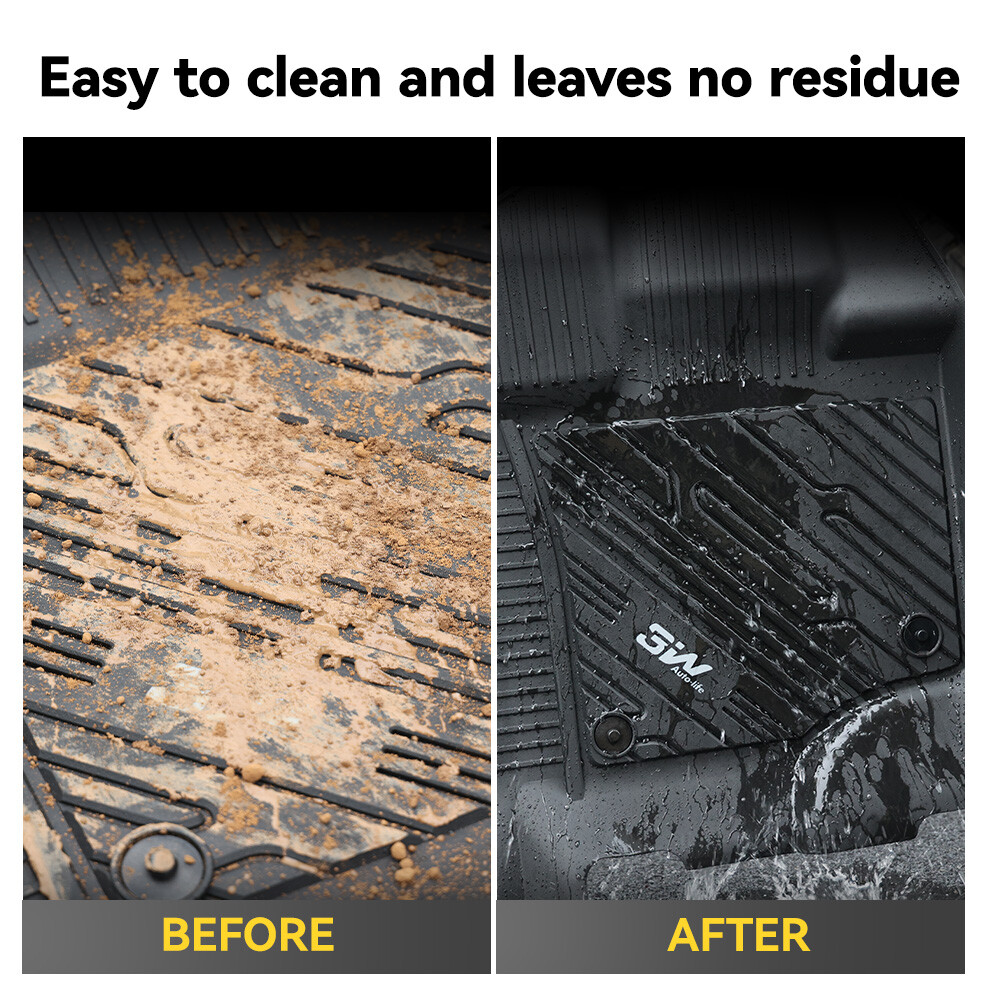 3W Floor Mats For Chevy Silverado / GMC Sierra Crew Cab 2019-2024 Weather Liner