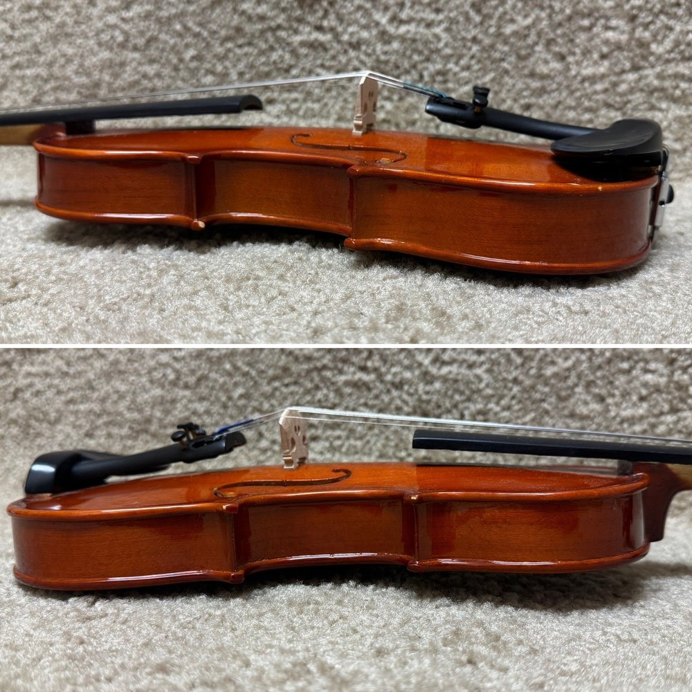 Unlabeled 1/8 Violin Flame Maple w/ Case & Bow