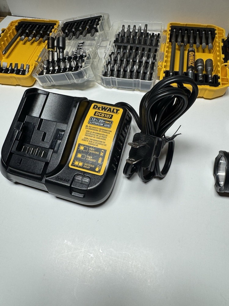 DeWALT 12V Max Drill Driver Set 2 Tools Batteries Charger Bits + Bag