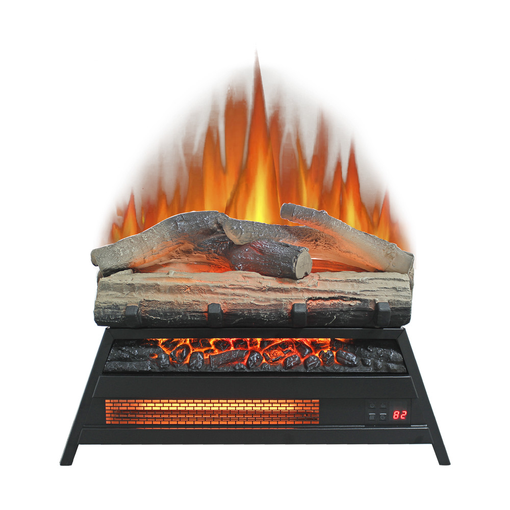 23" Electric Fireplace 3D Log Insert Infrared Fireplace Heater + Remote Control