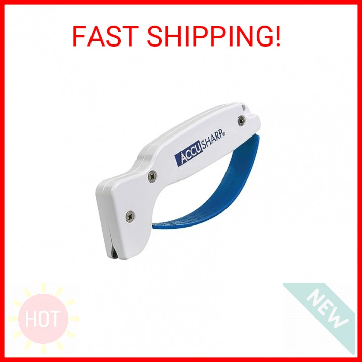 AccuSharp Knife Sharpener, Ergonomic Comfortable Handle, Compact & Easy to Use,