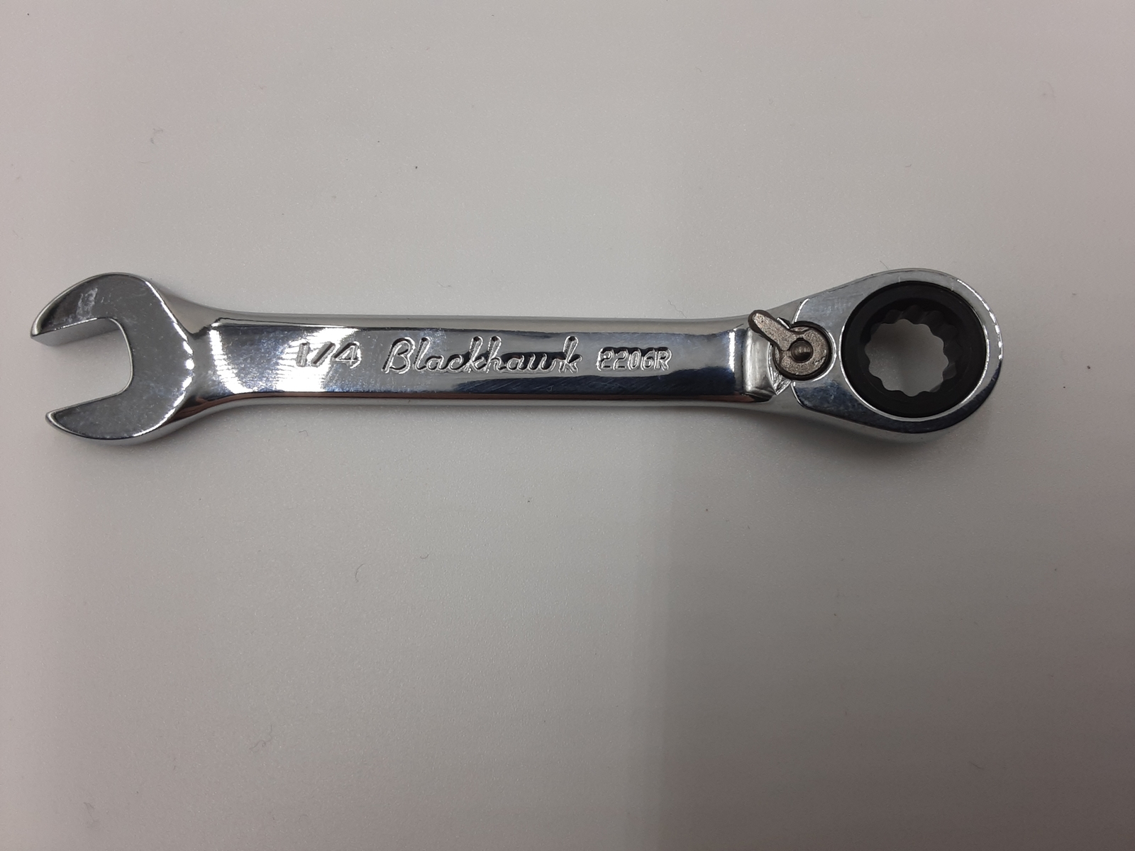 Blackhawk BW-2206R Combination Stubby Reversible Ratcheting Wrench 1/4" 12 point