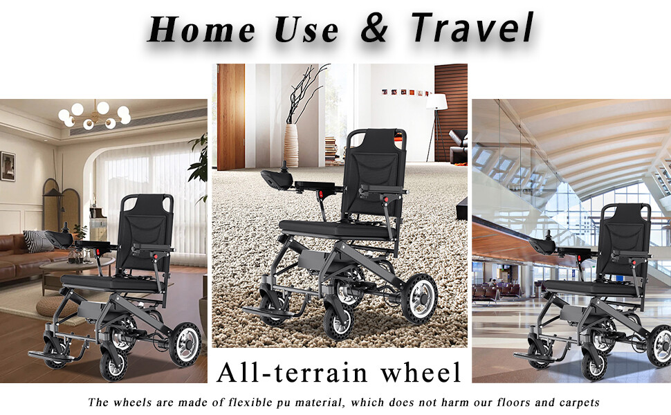 Foldable Electric Powered Mobility Wheelchair Lightweight Motorized Wheel Chair