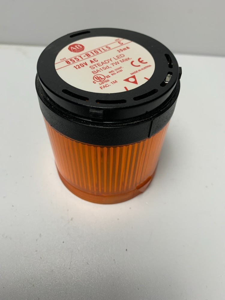 Allen Bradyley 855T-B10TL5 Amber 120VAC  Stack Light LED