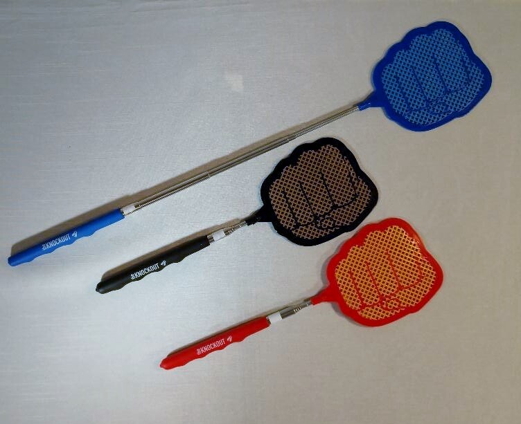 The Knock Out Extendable Fly Swatter 3 Pack