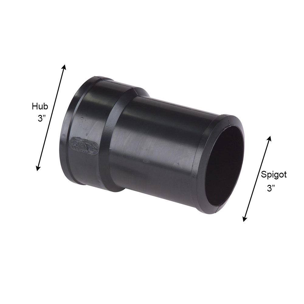 3 In. ABS Soil Pipe Hub X Spigot Adapter