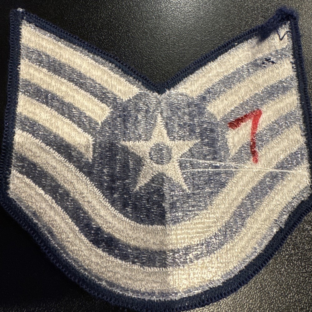 US Air Force Technical Sergeant TSGT Chevron Patch Full Color Large 4" NOS