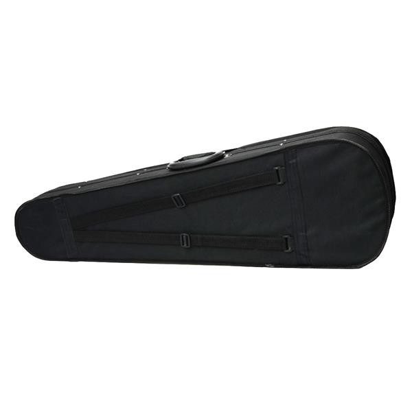 Violin Case 4/4 Full Size Black Fluff Triangle Shape Case Silver Gray Lining