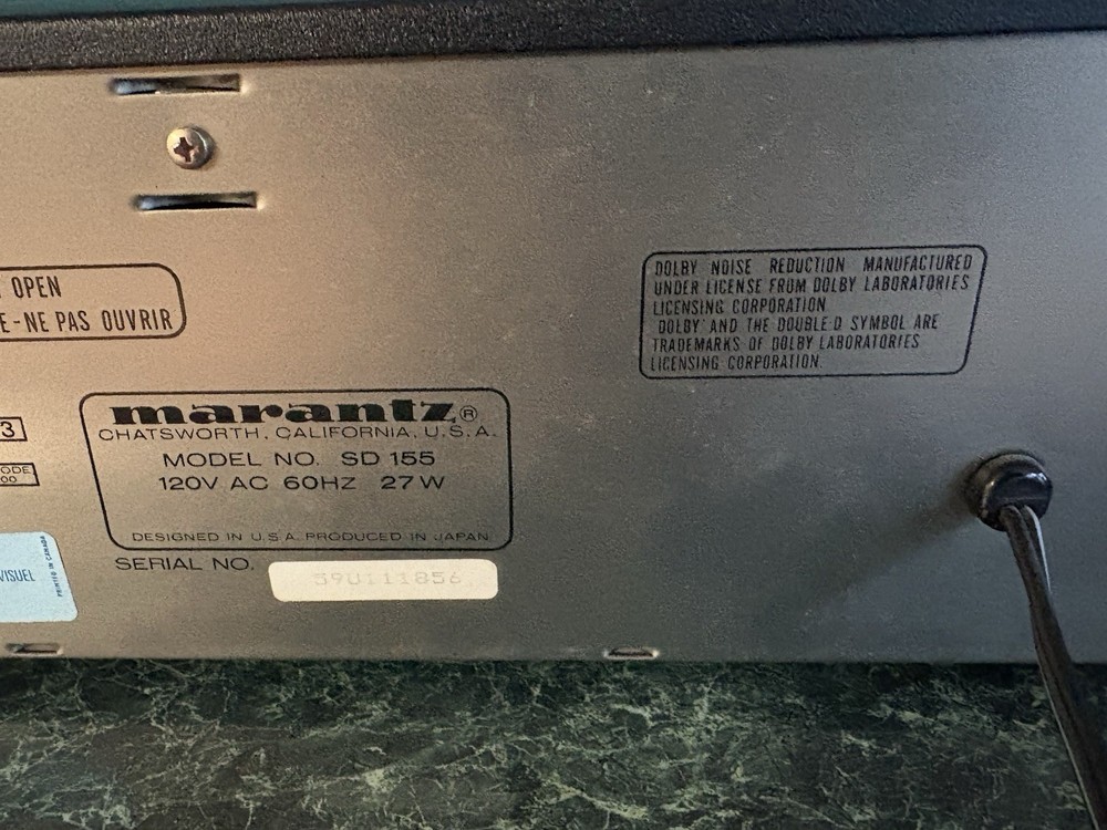 MARANTZ Stereo Dual Cassette Deck SD-155 with Dolby System *EXCELLENT CONDITION*
