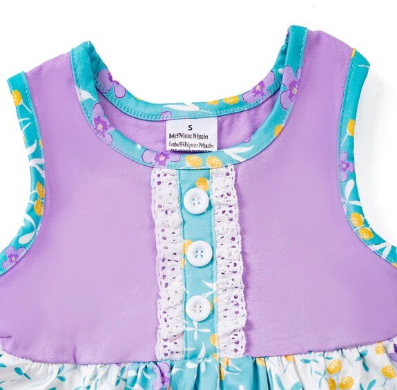 NEW Boutique Floral Tunic Dress & Ruffle Shorts Girls Outfit Set