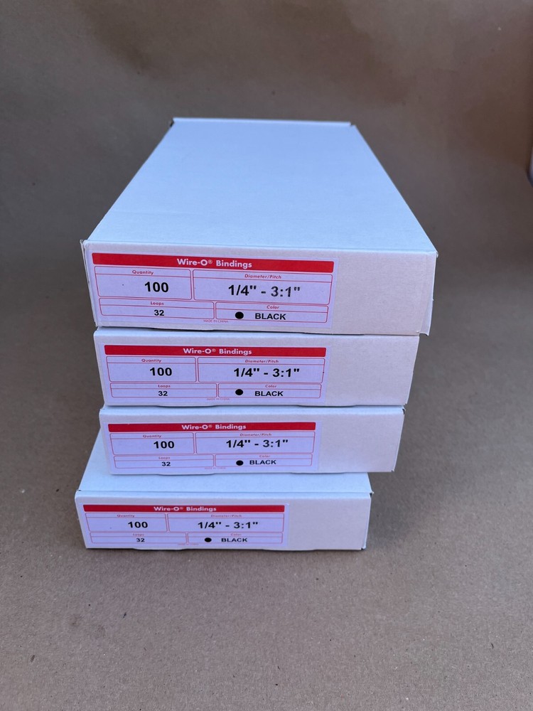 Wire O' Bindings, 32 loop Silver 27014, Partial Box 85/100 pcs size 1/4" - 3:1"