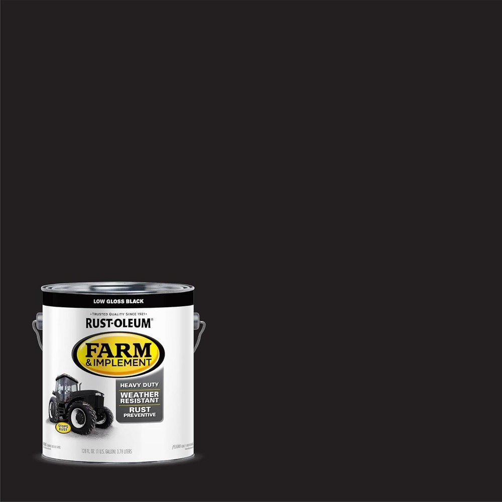 Rust-Oleum 280168 Farm Implement Enamel Paint Black 2 Gallons