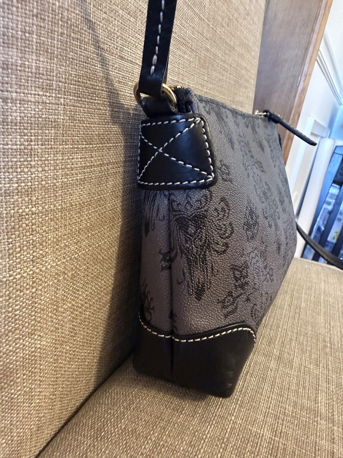 Dooney & Bourke Disney Haunted Mansion Wallpaper Crossbody Pouchette Purse Rare