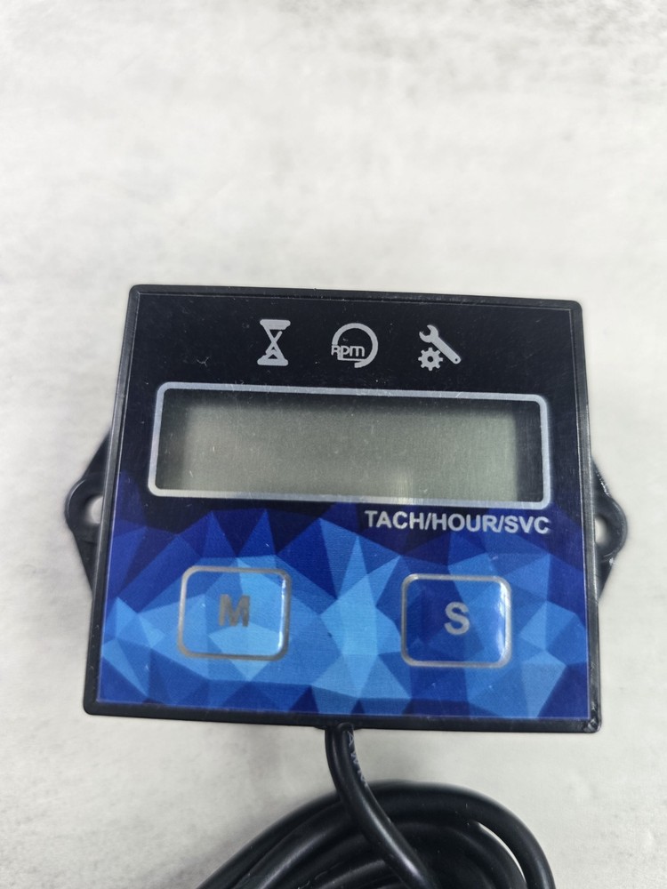 Tach Small Engine Hour Meter Digital Tachometer Maintenance Reminder Black