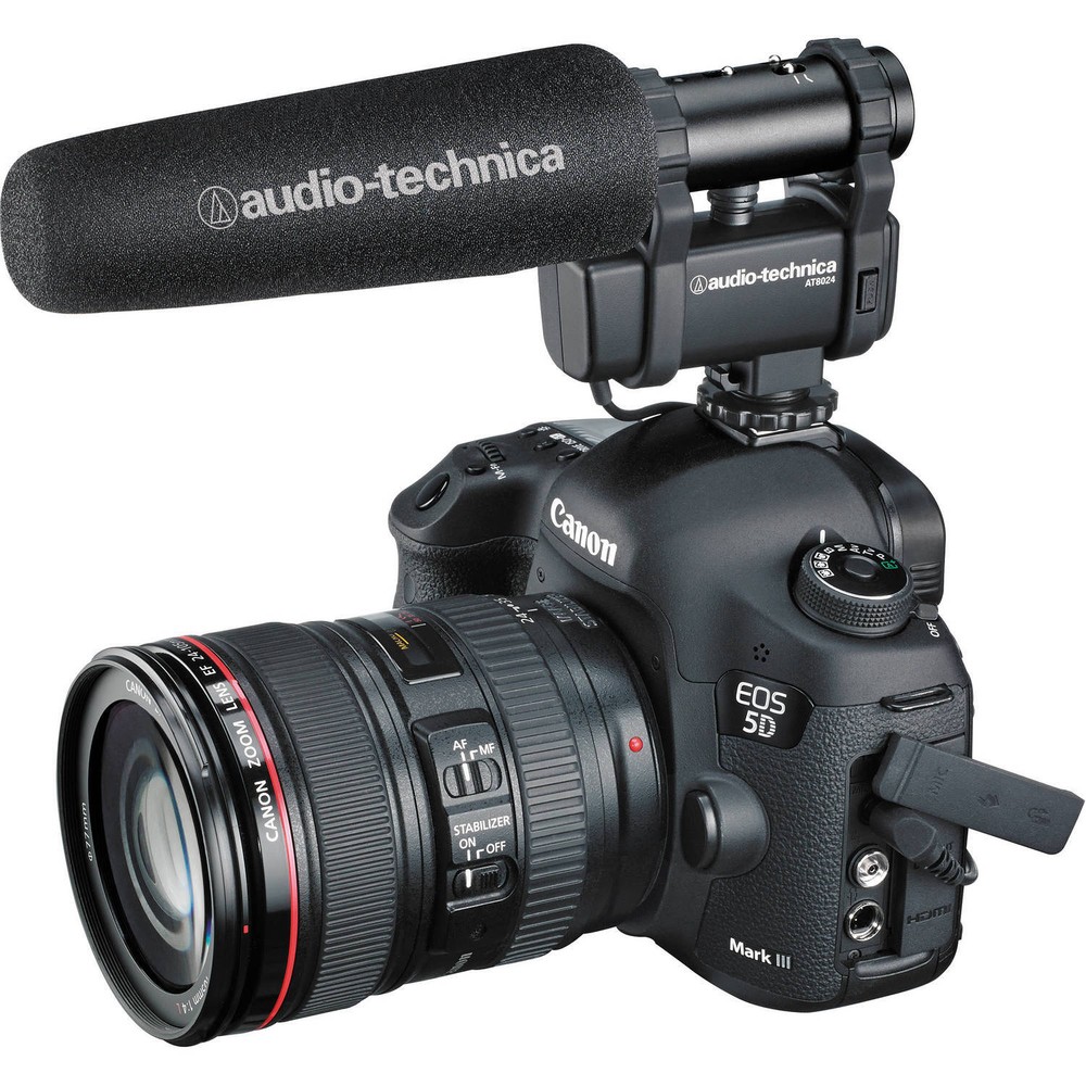 Audio-Technica AT8024 Stereo/Mono Microphone With Camera Shoe Mount