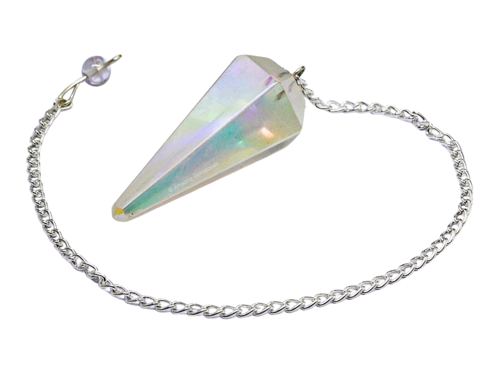 Angel Aura Quartz Dowsing Crystal Pendulum