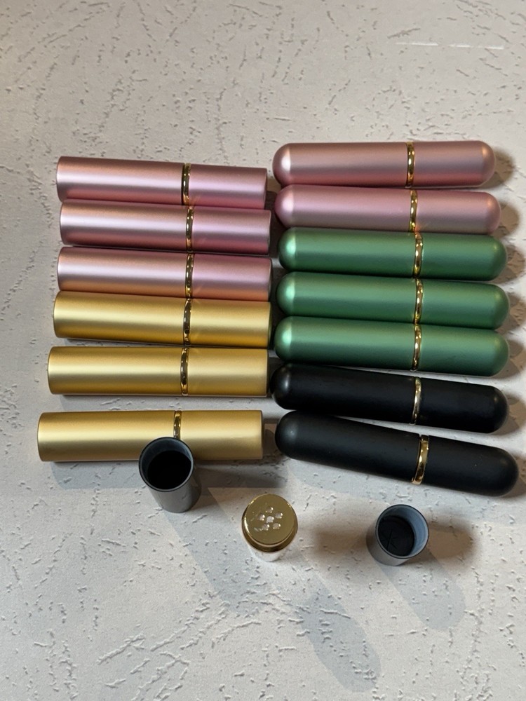 Multicolor Aromatherapy Inhaler Tubes + Essential Oil Roll On Bottles Bundle