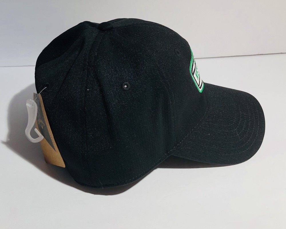 Callaway Never Lay Up Mens Black Adjustable StrapBack Hat New