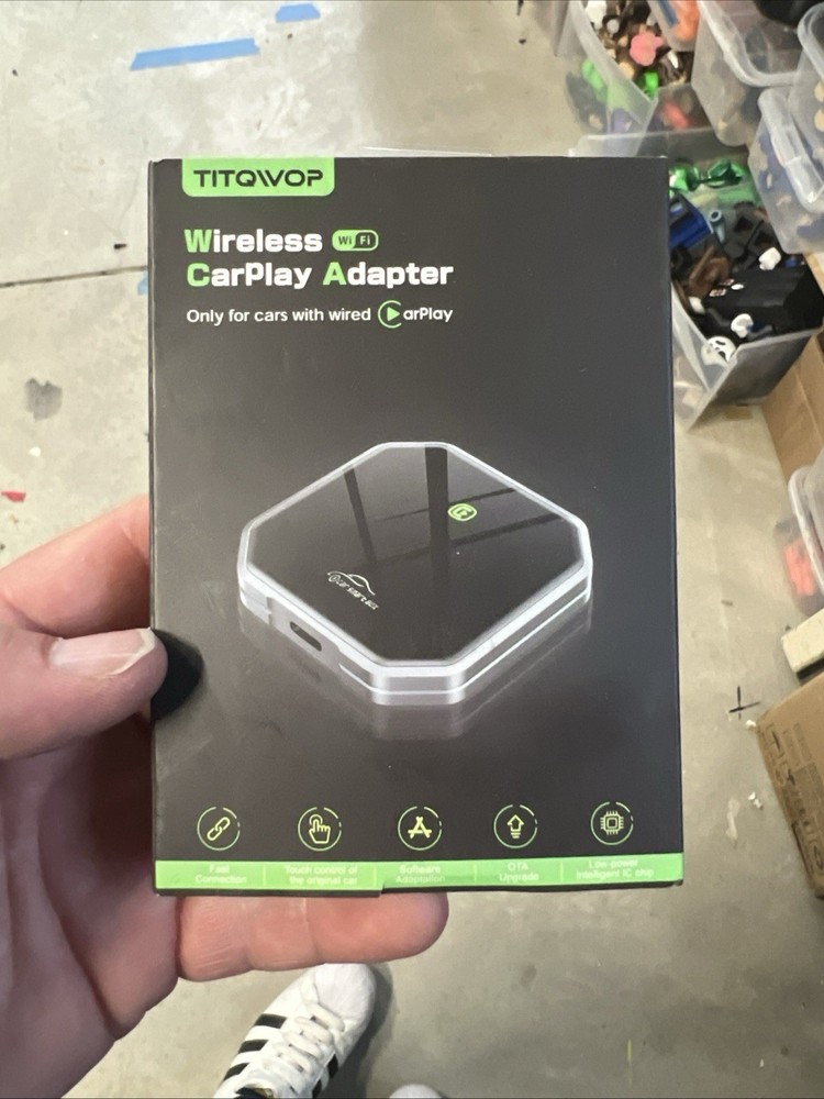 TITOWOP Wireless CarPlay Adapter USB Dongle For iPhone Apple Wireless Plug &Play