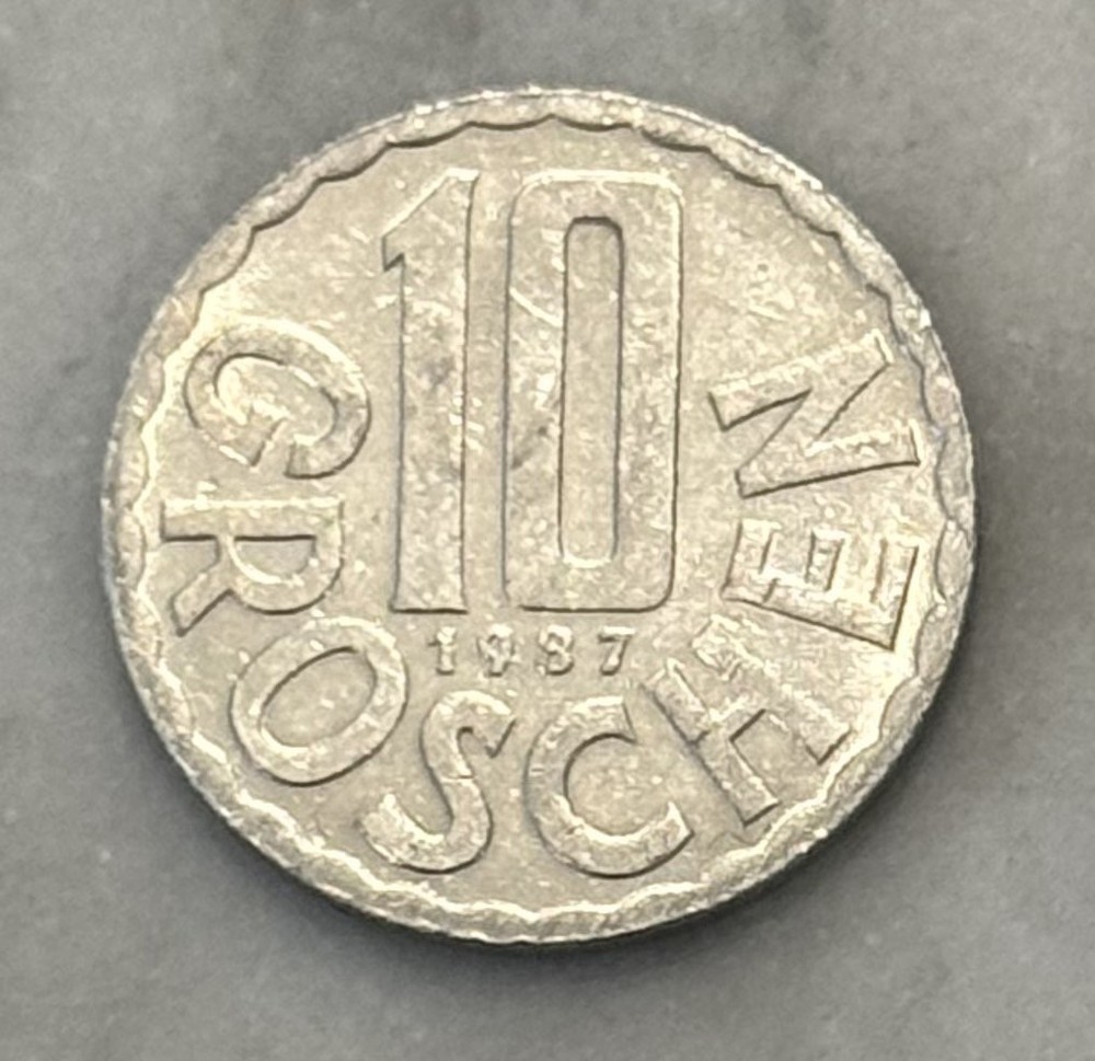 1987 Austria 10 Groschen - AU - About Uncirculated