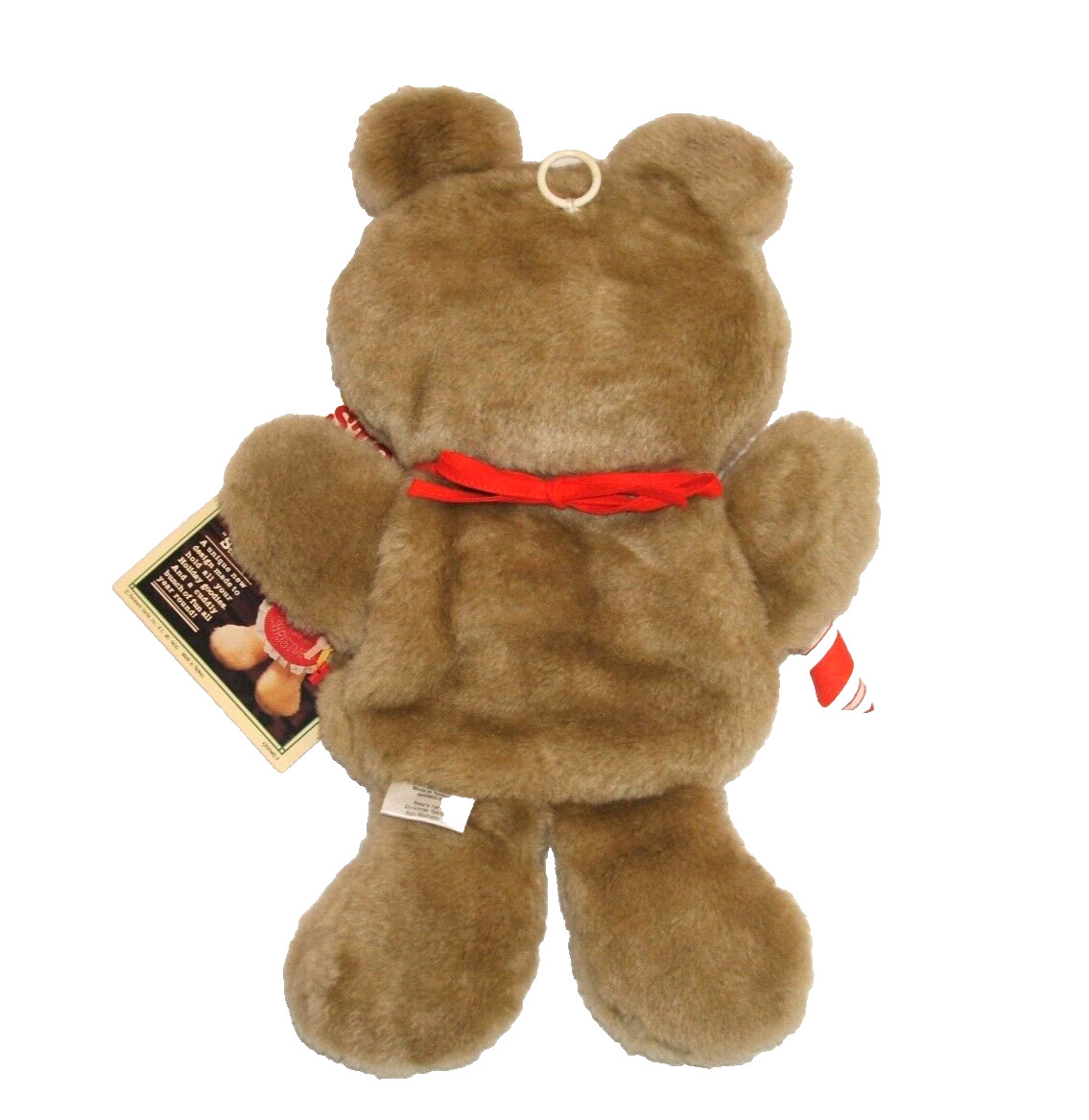 Vtg Hallmark Baby's 1st Christmas 1981 Plush Teddy Bear Stocking Bib Candy Cane