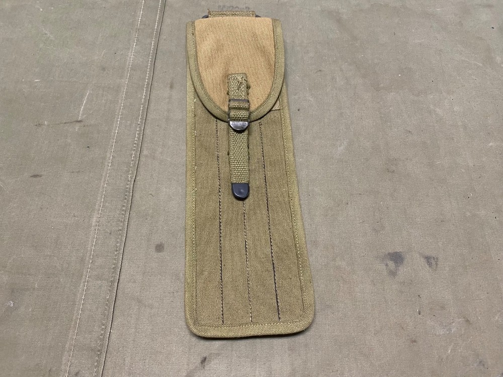 ORIGINAL WWII US ARMY M1 GARAND RIFLE CLEANING ROD CARRY CASE-OD#7,  FALS 1944