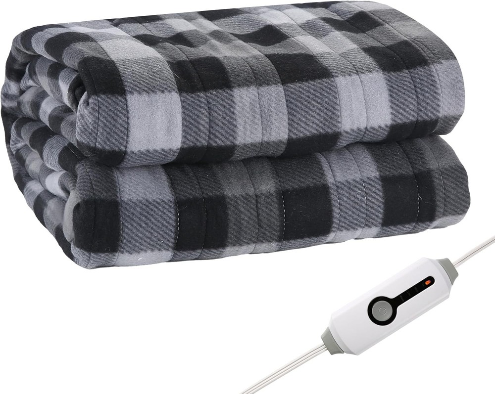 Electric Heated Blanket Full Size 72"x84",Fast Heating Throw Soft Microplush Bed