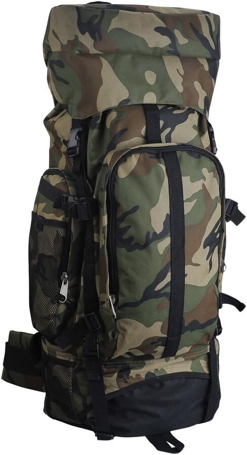 Large Camouflage Backpack for Hiking - Water-Resistant - FINAL CLOSEOUT