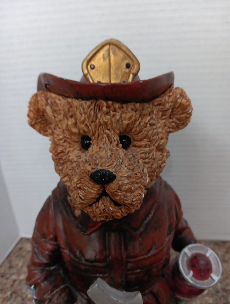 Fire Fighter Bear Decor 11 Inches Tall