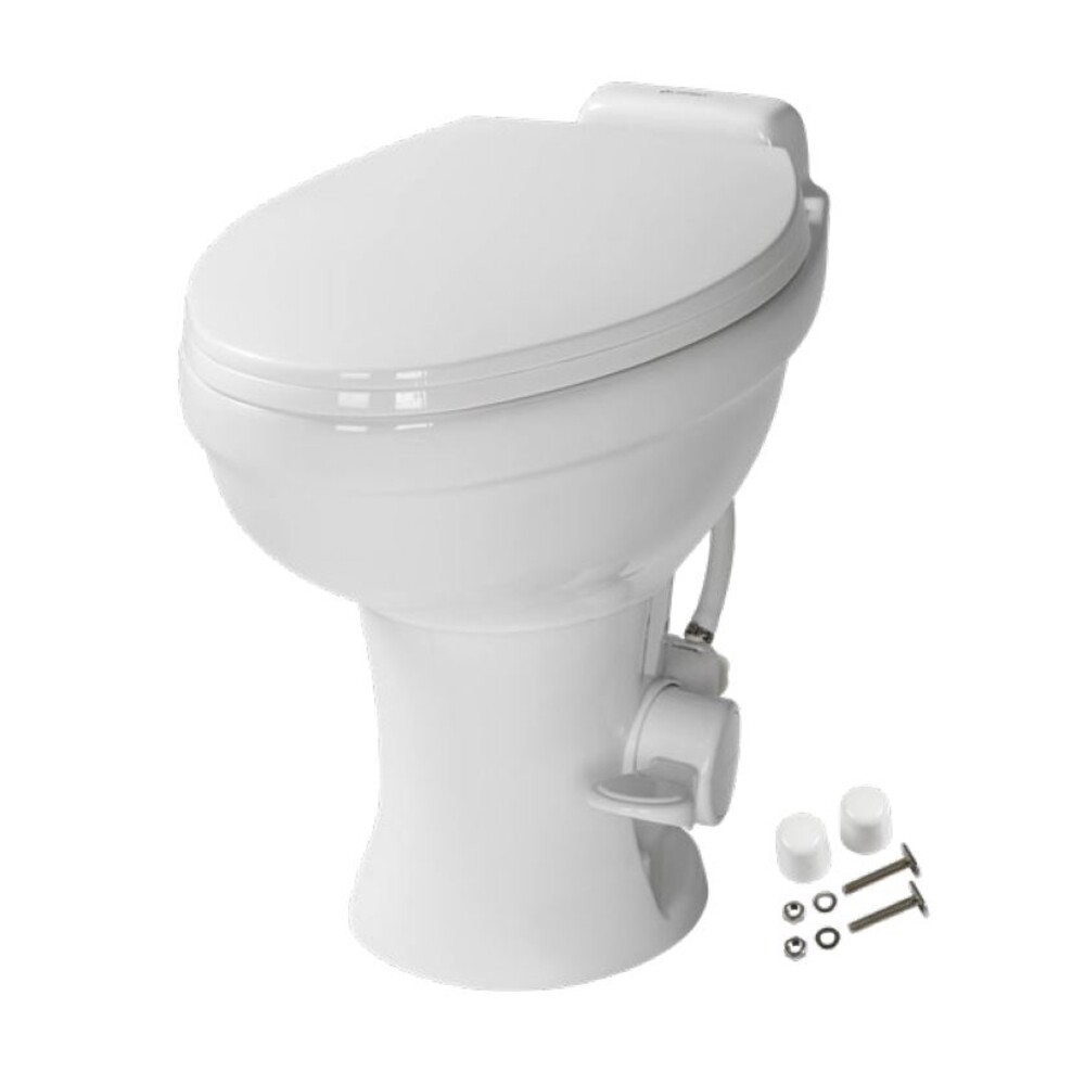 Lippert 2022113192 Flow Max Rv Toilet Elongated Porcelain White