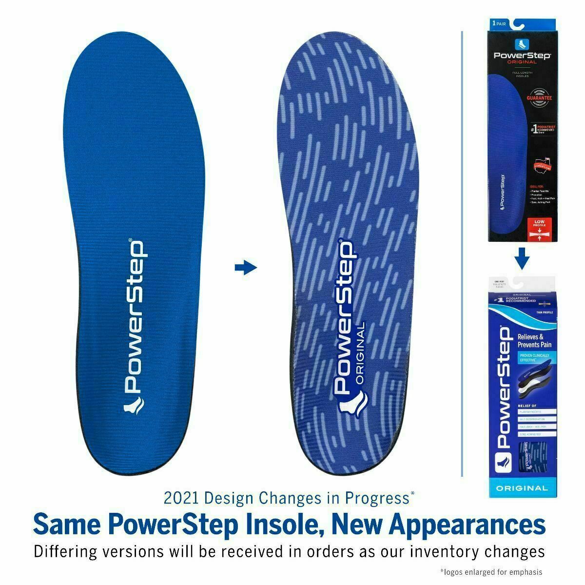 Powerstep Original Insole Full Length Inserts Orthotic Arch Support-Made in USA