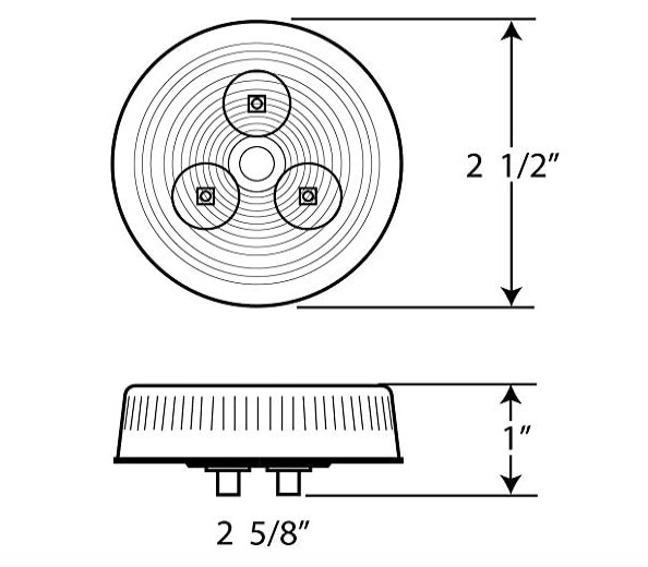 Optronics MCL57RBP Red LED Marker/Clearance Light