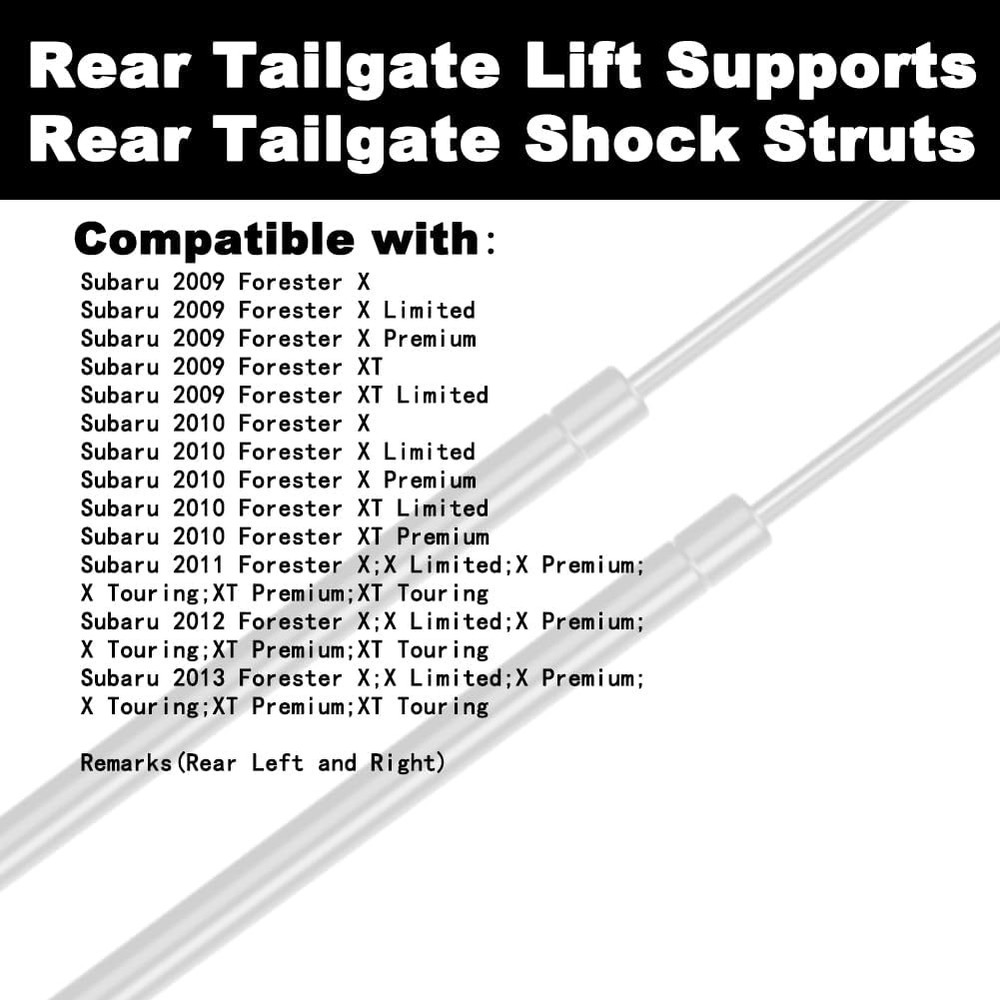Rear Tailgate Supports Shock Struts Compatible with Forester 2009 2010 2011