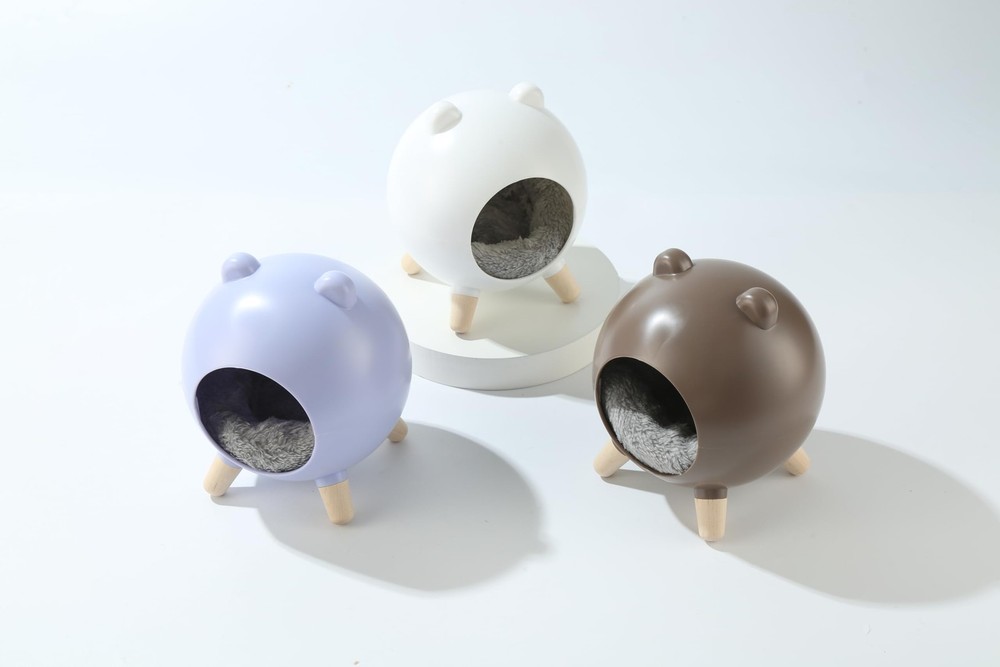 White Hamster Hideout Tiny House Space Elf Hiding Nest Durable Plush Pad