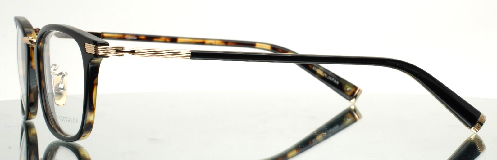 JOHN VARVATOS V405 Black Tortoise Mens Square Full Rim Eyeglasses 48-23-150