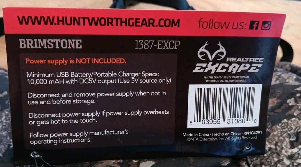 Huntworth The Ultimate Heated Muff NWT