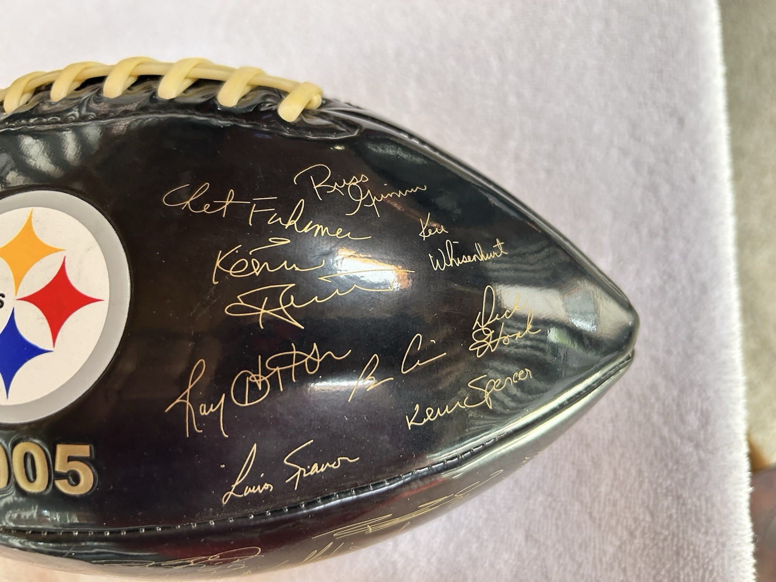 2005 TEAM SIGNED STEELERS FOOTBALL