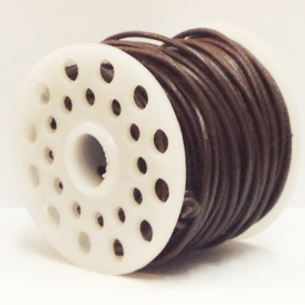 Round Leather Strings 2mm Red Brown 25 yards