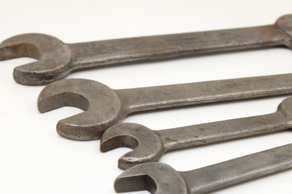 (4) Fairmount Collector Wrenches Assorted Size Double and Single Open End USA