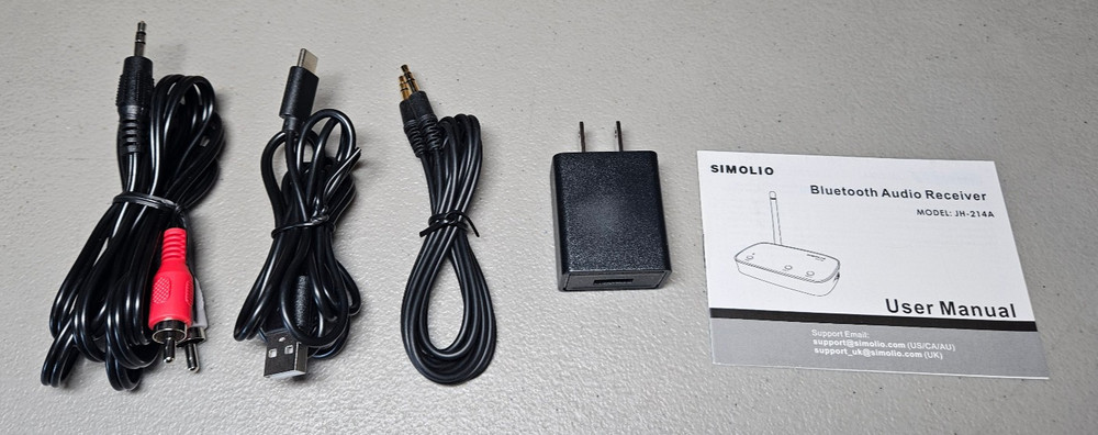Simolio Wireliess Audio Receiver- Model JH-14A- New in Open Box!