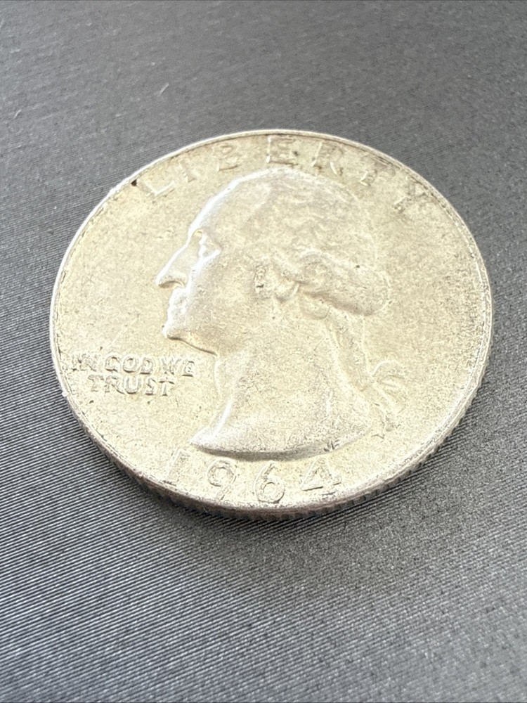 1964 P/1964 D 4 Silver Washington Quarters