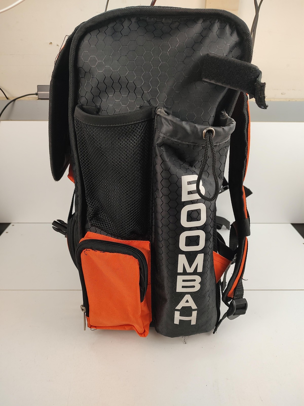 Boombah Baseball Equipment Backpack One Size Orange Black Bat Pack Gear Logo