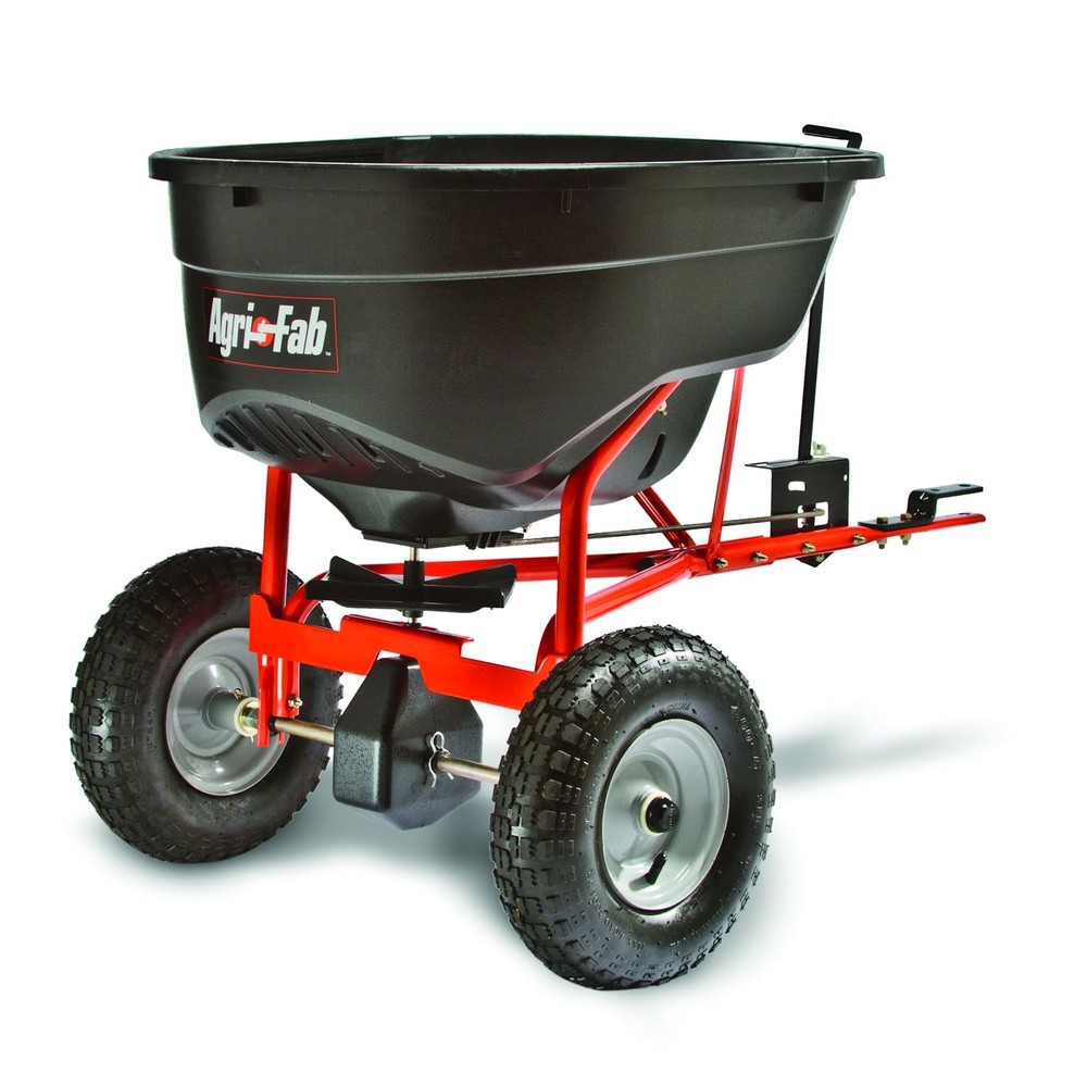 45-0463 Pull Behind Broadcast Spreader,130 lb. Hopper Capacity Designed for S...