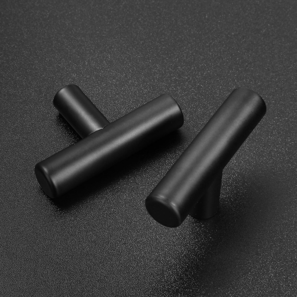Estmoon 30 Pack Cabinet Knobs Matte Black Drawer Knobs Stainless Steel 2 Inch...