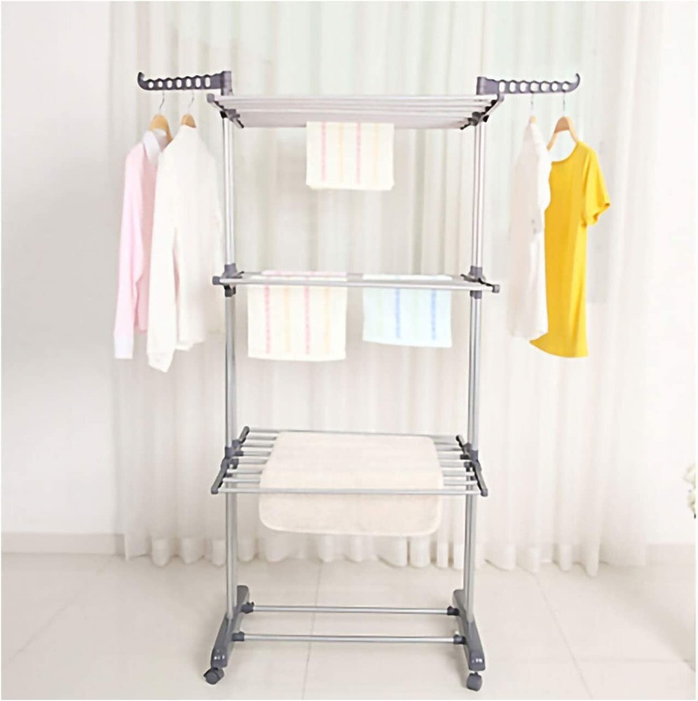 Rolling Clothes Drying Rack Laundry Rack Foldable Tendedero Para Secar La Ropa